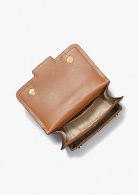 michael kors حقيبة كتف هيذر كبيرة بشعار الماركة