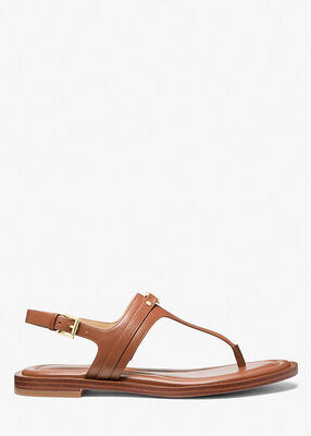 michael kors mandy leather t strap sandal