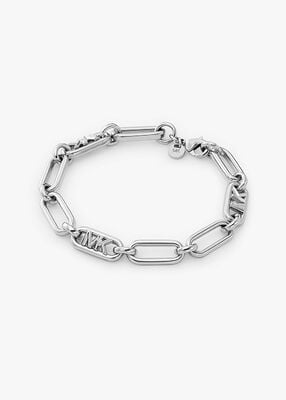 Michael Kors Platinum-Plated Empire Link Chain Bracelet
