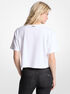 Logo Studded Cotton Jersey T-Shirt michael kors logo studded cotton jersey t shirt