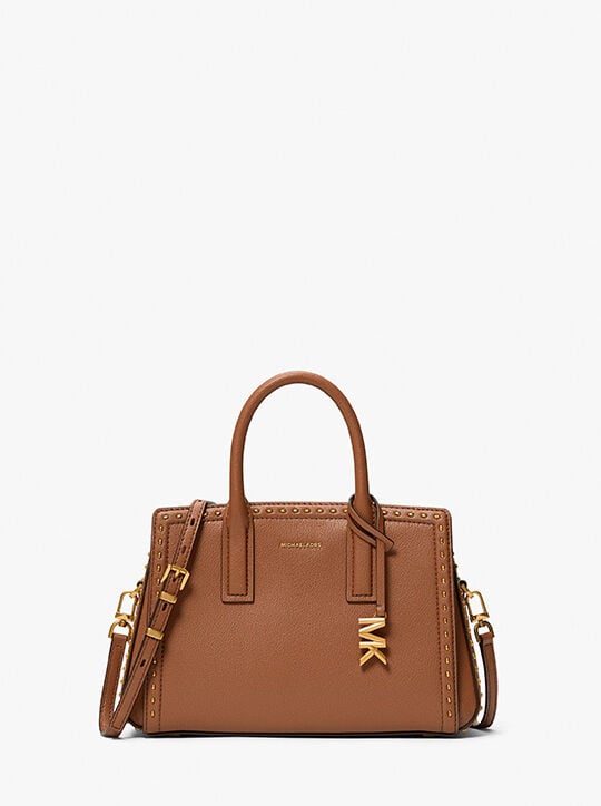 حقيبة ليلى الصغيرة الجلدية المرصعة michael kors حقيبة ليلى الصغيرة الجلدية المرصعة
