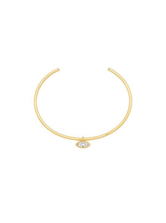 michael kors marquise cut cubic zirconia collar necklace