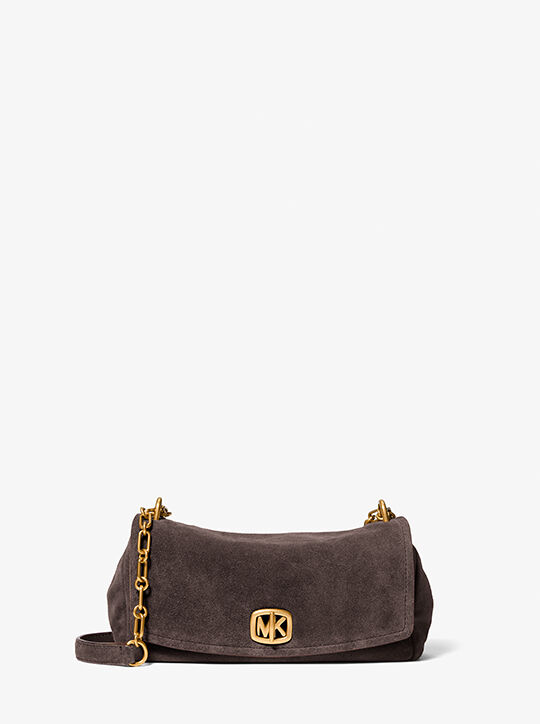 michael kors bryant small suede convertible shoulder bag