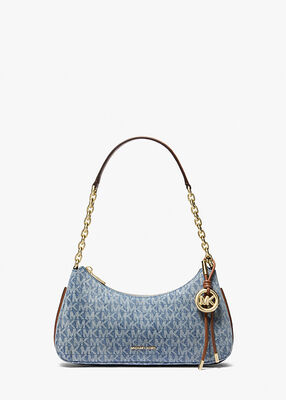 michael kors حقيبة نوليتا متوسطة الحجم بسلسلة جينز مطبوعة بشعار الماركة