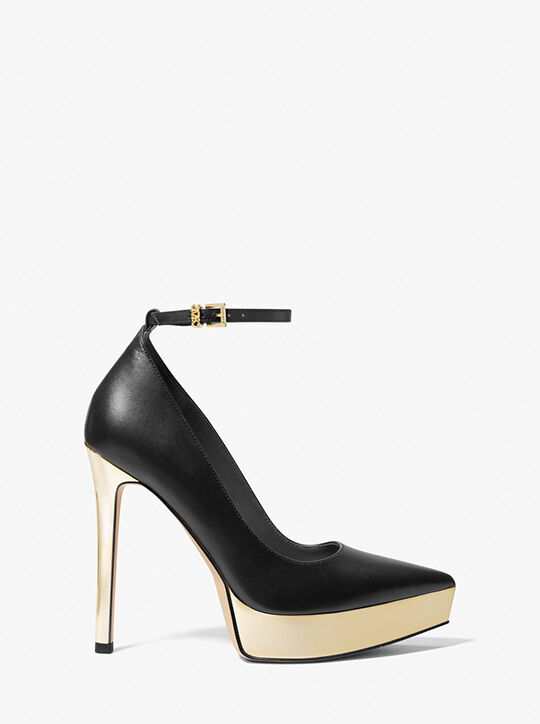 Xenia Leather Platform Pump michael kors xenia leather platform pump