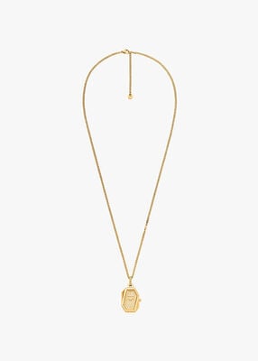 michael kors suri gold tone watch necklace