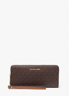 michael kors jet set travel large logo continental wristlet