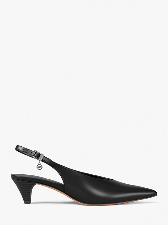 Tonya Leather Slingback Pump michael kors tonya leather slingback pump
