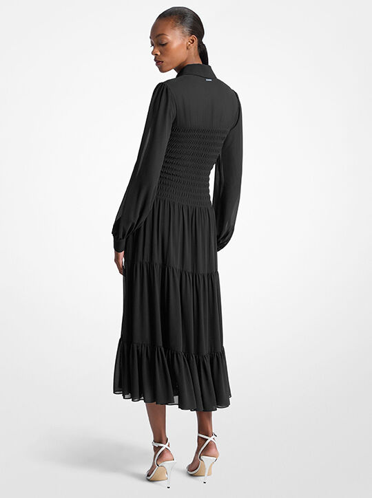 فستان قميص جورجيت مطرز michael kors فستان قميص جورجيت مطرز