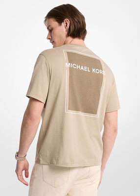 michael kors graphic logo cotton t shirt