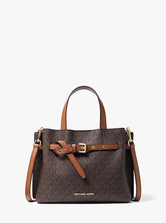 Emilia Small Logo Satchel, BROWN | Michael Kors UAE