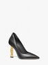 Tenley Empire Logo Embellished Leather Pump michael kors tenley empire logo embellished leather pump