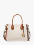 michael kors mercer medium logo and leather belted satchel