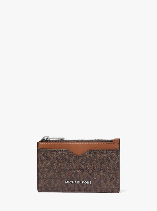 Hudson Signature Logo Card Case michael kors hudson signature logo card case