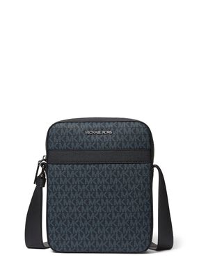 michael kors cooper signature logo flight bag