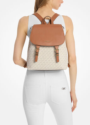 michael kors quinn medium signature logo backpack