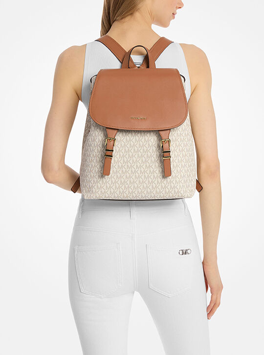 michael kors quinn medium signature logo backpack