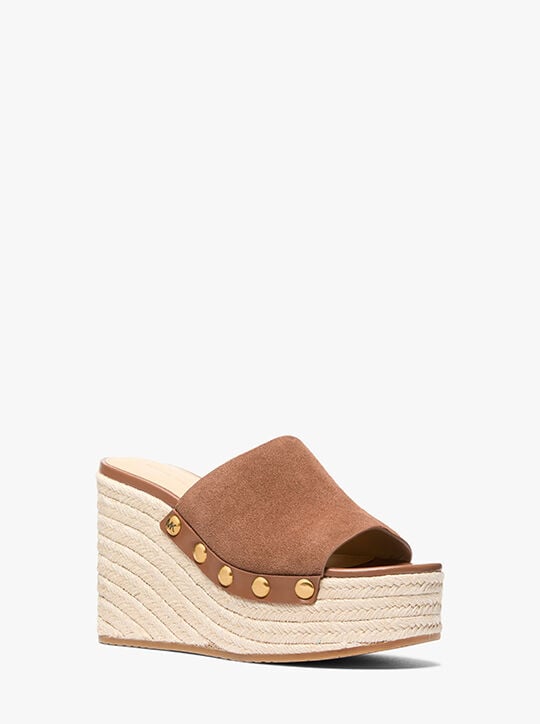 Mayes Suede Wedge Sandal michael kors mayes suede wedge sandal