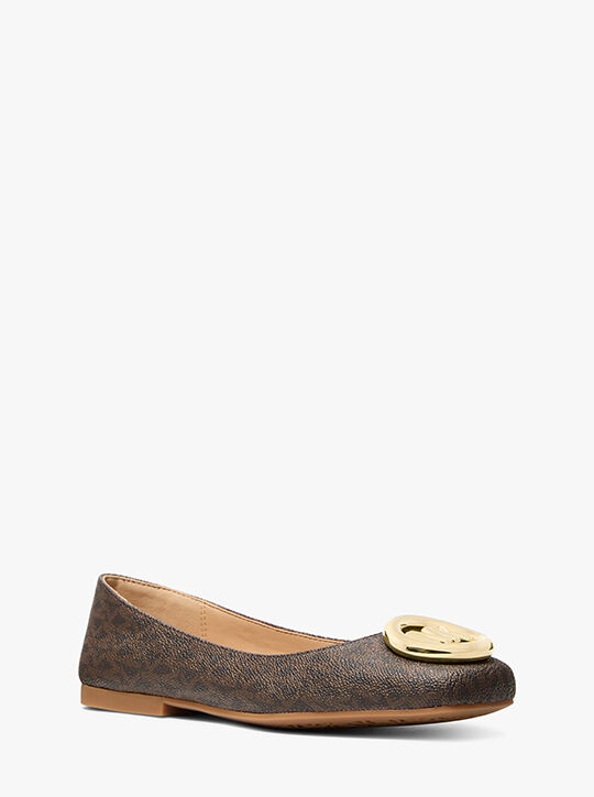michael kors milan signature logo ballet flat