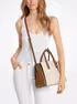 michael kors laila medium signature logo satchel
