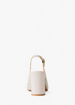 michael kors piper flex signature logo slingback pump