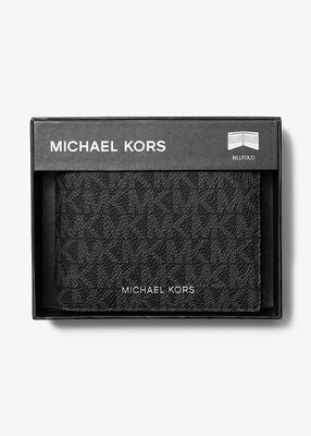 michael kors greyson logo slim billfold wallet
