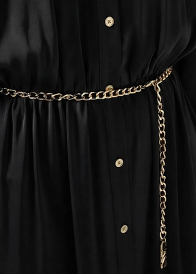 michael kors satin shirtdress