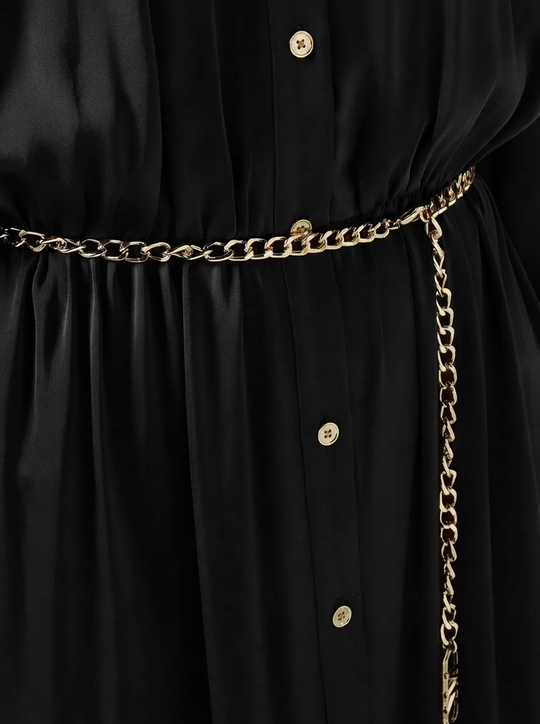 michael kors satin shirtdress