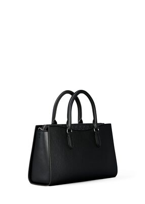 michael kors arden medium pebbled leather and signature logo top zip satchel