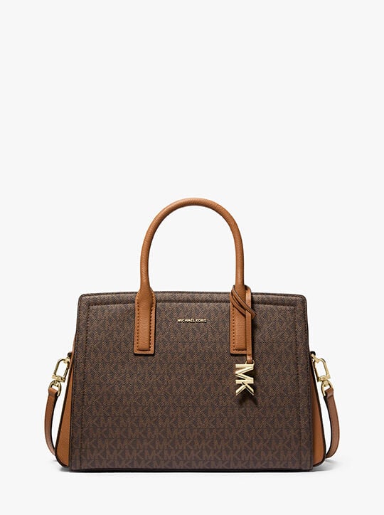 Laila Medium Signature Logo Satchel michael kors laila medium signature logo satchel