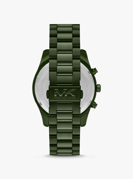 Oversized Lexington Green-Tone Watch michael kors oversized lexington green tone watch