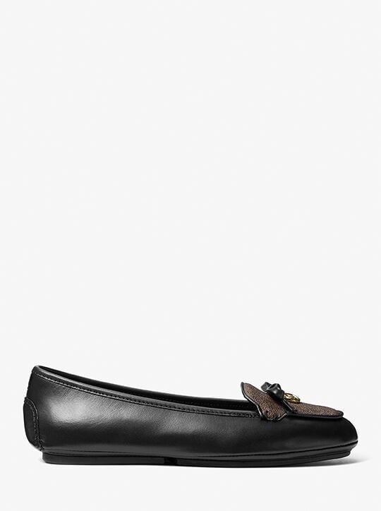Wendy Leather and Signature Logo Moccasin michael kors wendy leather and signature logo moccasin