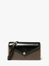 michael kors jet set travel small signature logo clutch crossbody bag