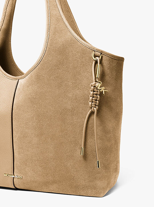 Gold-Tone and Braided Cord Bag Charm michael kors gold tone and braided cord bag charm