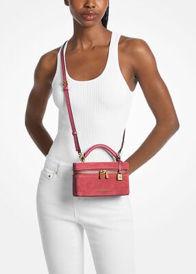 michael kors حقيبة جانا كروسبودي جلدية صغيرة الحجم قابلة للتحويل