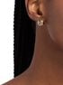 Pavé Two-Tone Fluted Huggie Earrings michael kors pav two tone fluted huggie earrings