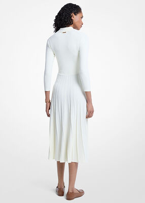 michael kors stretch knit polo sweater dress