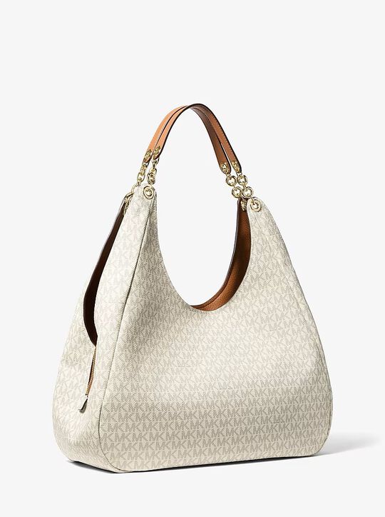 michael kors ellie large signature logo shoulder bag