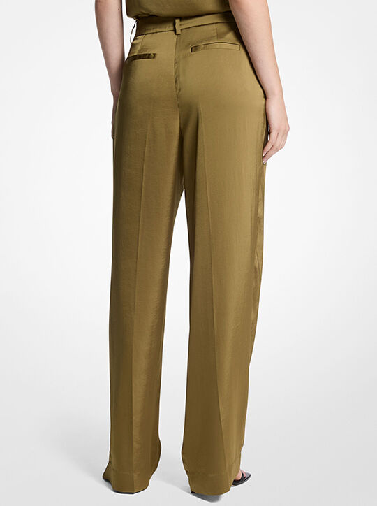 Drapey Satin Wide Leg Pants michael kors drapey satin wide leg pants