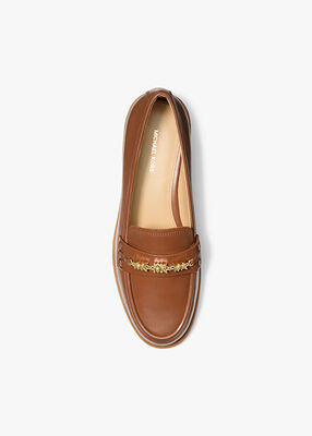 michael kors dina leather loafer