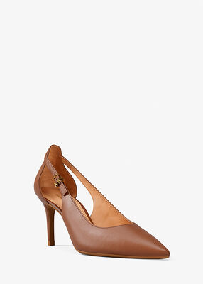 michael kors leather slingback pump
