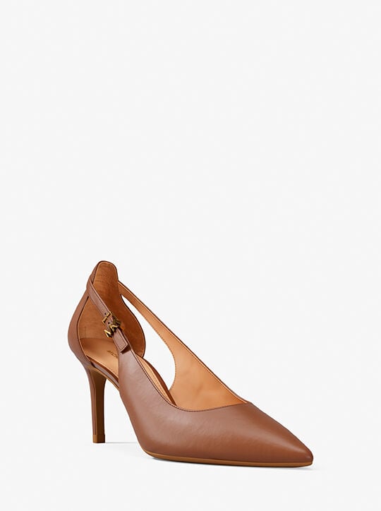 Leather Slingback Pump michael kors leather slingback pump