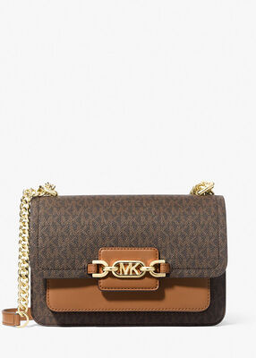 michael kors حقيبة كتف هيذر كبيرة بشعار الماركة