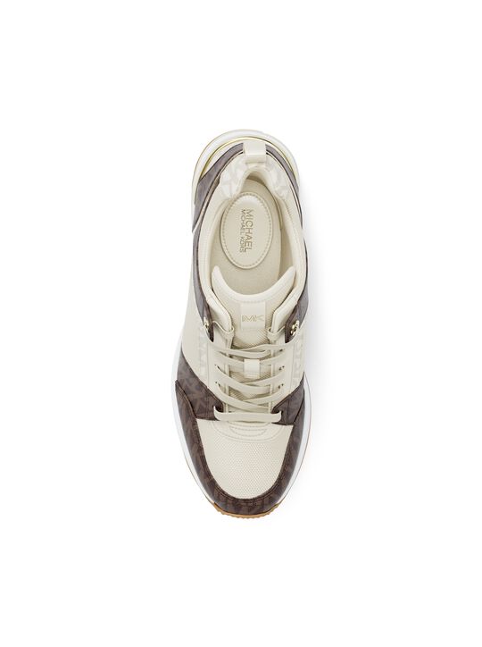 michael kors georgie signature logo trainer