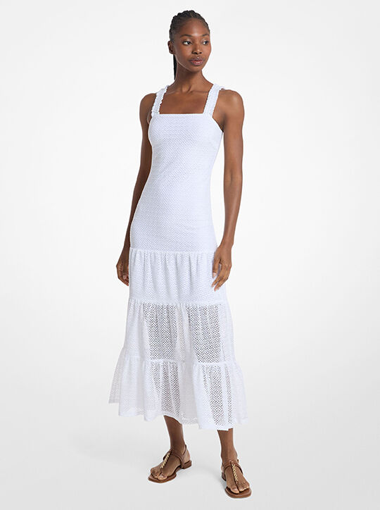 michael kors lace tiered dress