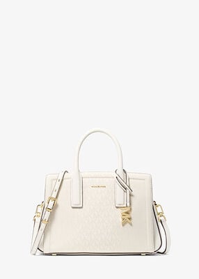 michael kors laila small signature logo satchel
