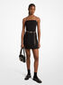 Stretch Crepe Belted Mini Dress michael kors stretch crepe belted mini dress