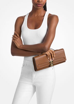 michael kors hamilton moderne medium leather convertible clutch