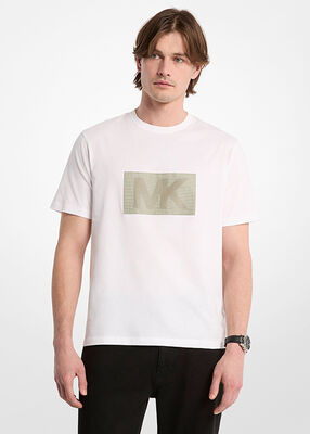 michael kors graphic logo cotton jersey t shirt