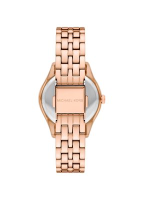 michael kors mini harlowe pav  rose gold tone watch